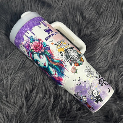 🔥Halloween Limited-Time Sale 49% OFF💀Sally x Jack Skellington 40oz Tumbler ✨