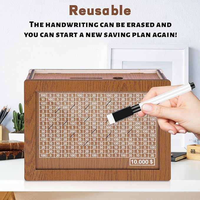 Hot Sale 49% OFF 🔥Wooden Savings Box—Create Your 2026 New Year Savings Plan