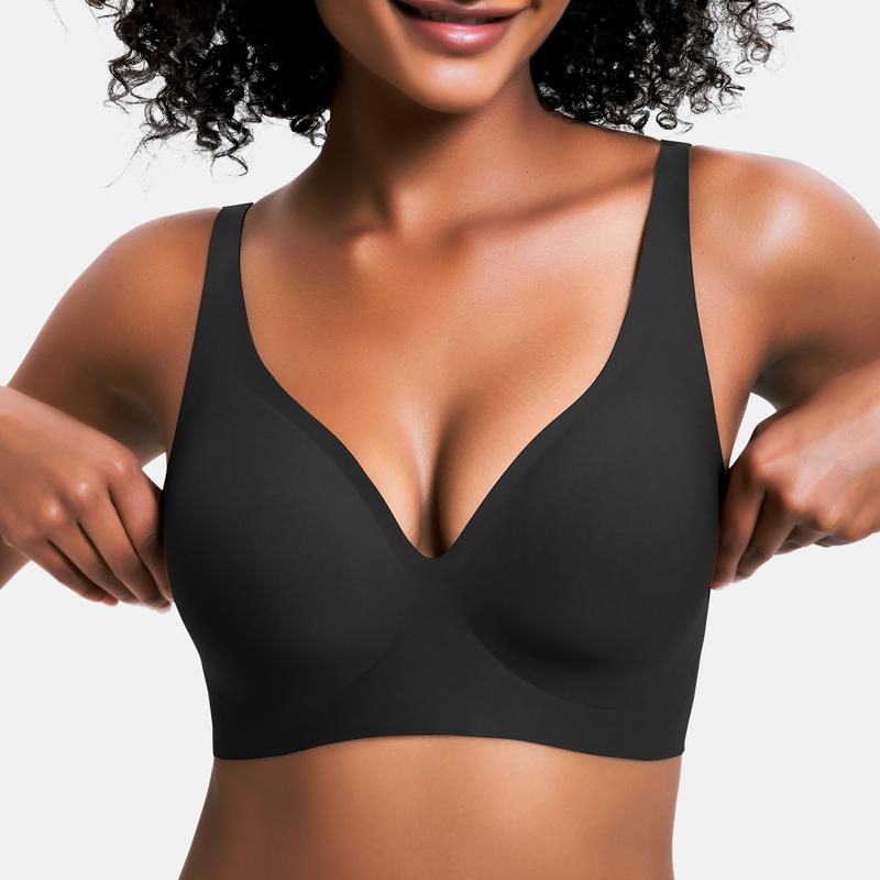 ✨Last Day 49% OFF 🔥Deep V Seamless Wireless Bra – Natural Lift & All-Day Comfort