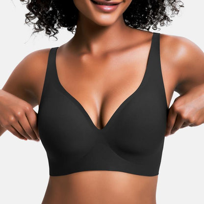 ✨Last Day 49% OFF 🔥Deep V Seamless Wireless Bra – Natural Lift & All-Day Comfort