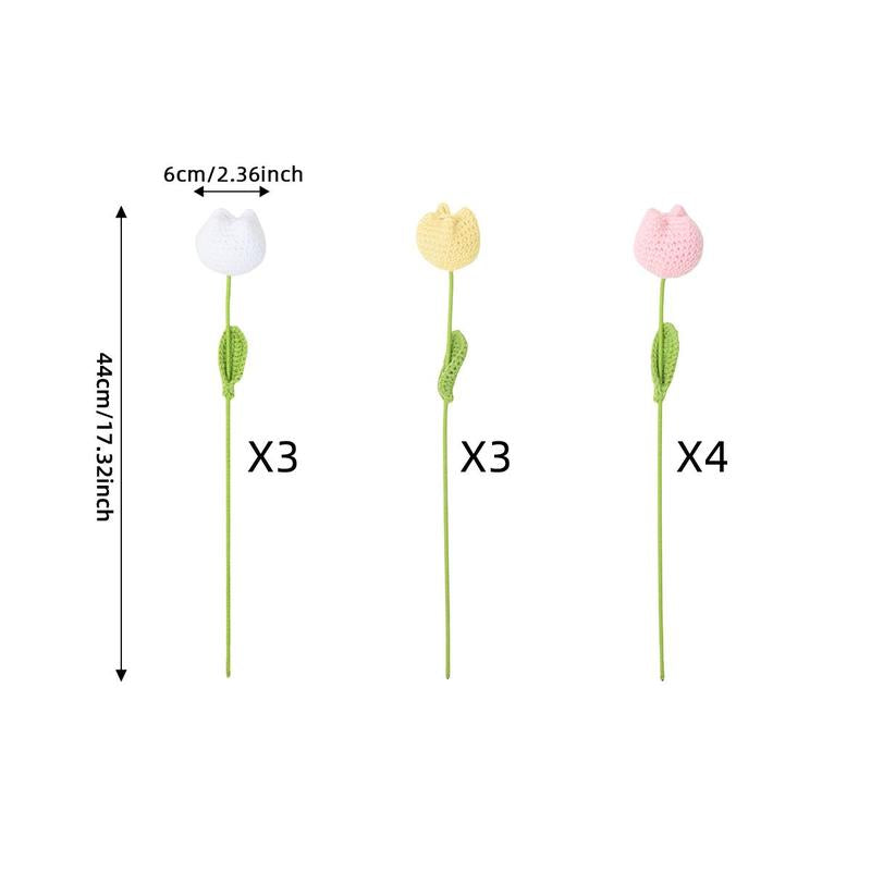 Last Day 49% OFF🌷🌷Hand-crocheted Tulip Bouquets—Symbolize Everlasting Love💖