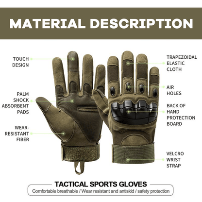 Last Day 49% OFF🔥Tactical Full Finger Gloves with Soft Knuckle Protection
