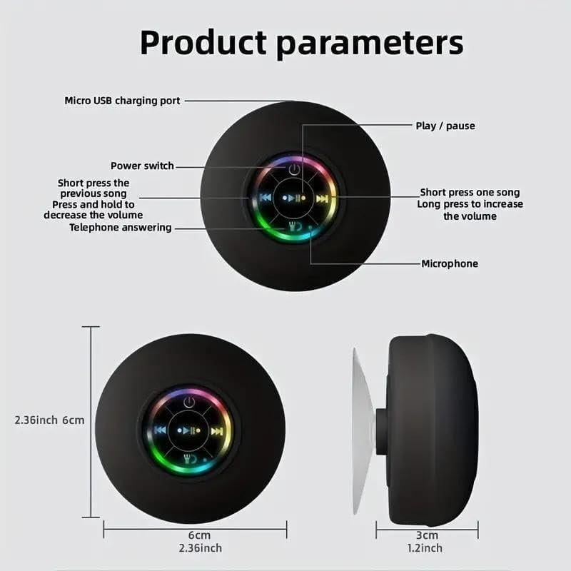 Last Day 49% OFF🔥 Mini Bluetooth Waterproof Speaker with LED light🔊