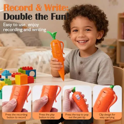 🐰 Cute Carrot-Shaped Voice Recorder—A Little Gift for Your Easter Basket 🥕