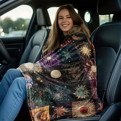 Last Day 49% OFF 🔥Bohemian Sun and Moon Flannel Blanket