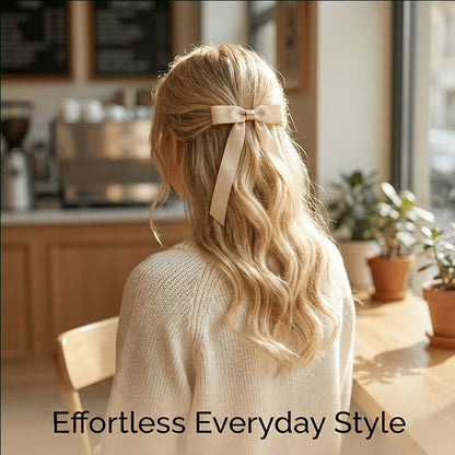 Last Day 49% OFF 🎀 The "Instant Elegant": Magnetic Snap-On Bow Hair Clip