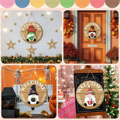 ✨Magnetic Interchangeable Gnome Holiday Door Signs🎅