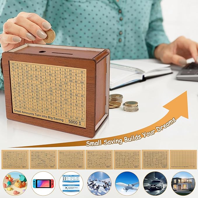 Hot Sale 49% OFF 🔥Wooden Savings Box—Create Your 2026 New Year Savings Plan