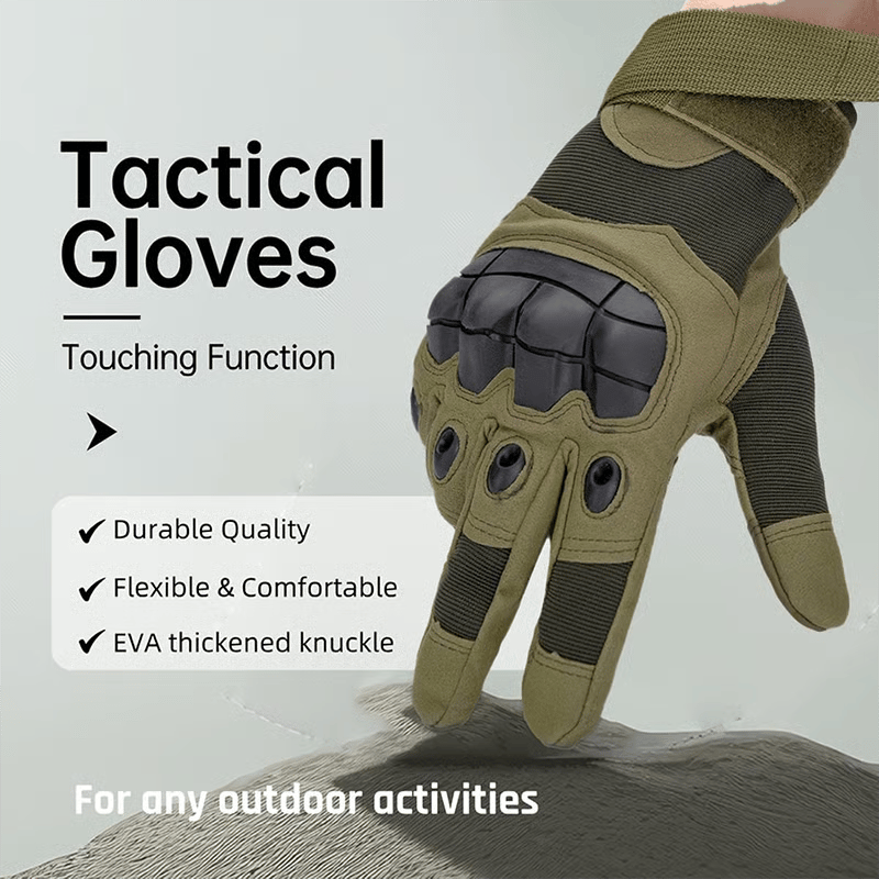 Last Day 49% OFF🔥Tactical Full Finger Gloves with Soft Knuckle Protection