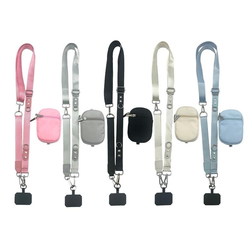 Adjustable Crossbody Phone Wallet Lanyard with Safety Breakaway Clasp