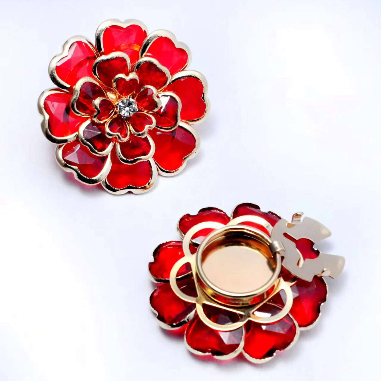 Last Day 49% OFF🔥Antique Bronze Enamel Flower Button Set🌺Subtle Detail for Shirts & Suits