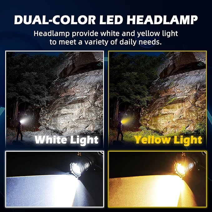 Last Day 49% OFF🔥🔥Super Bright Rechargeable LED Headlamp