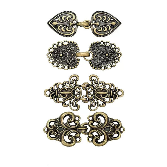 Vintage Sweater Shawl Clips Set (4PCS) 💖 Elegant Retro Cardigan Accessories