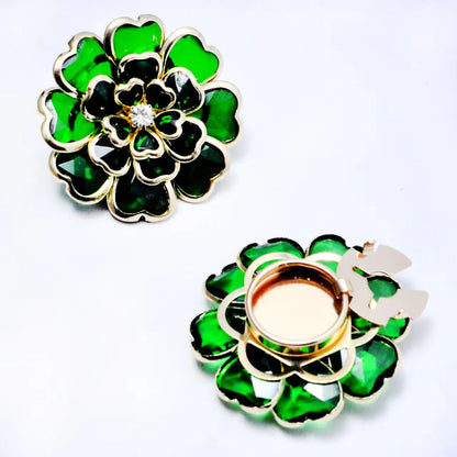 Last Day 49% OFF🔥Antique Bronze Enamel Flower Button Set🌺Subtle Detail for Shirts & Suits