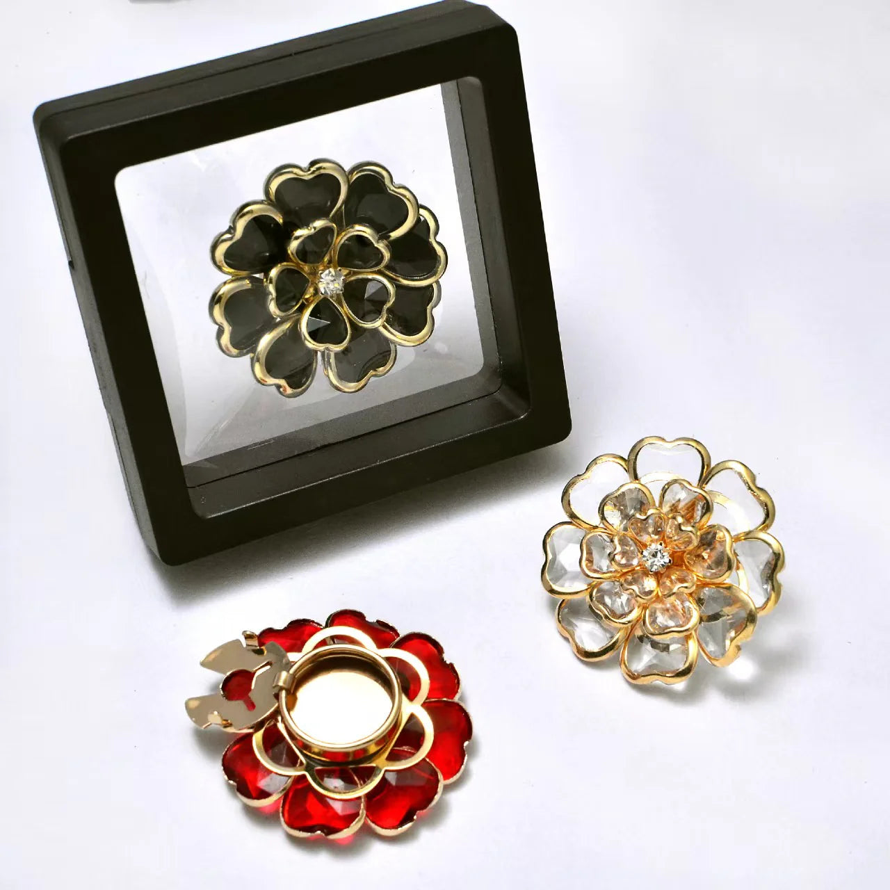 Last Day 49% OFF🔥Antique Bronze Enamel Flower Button Set🌺Subtle Detail for Shirts & Suits