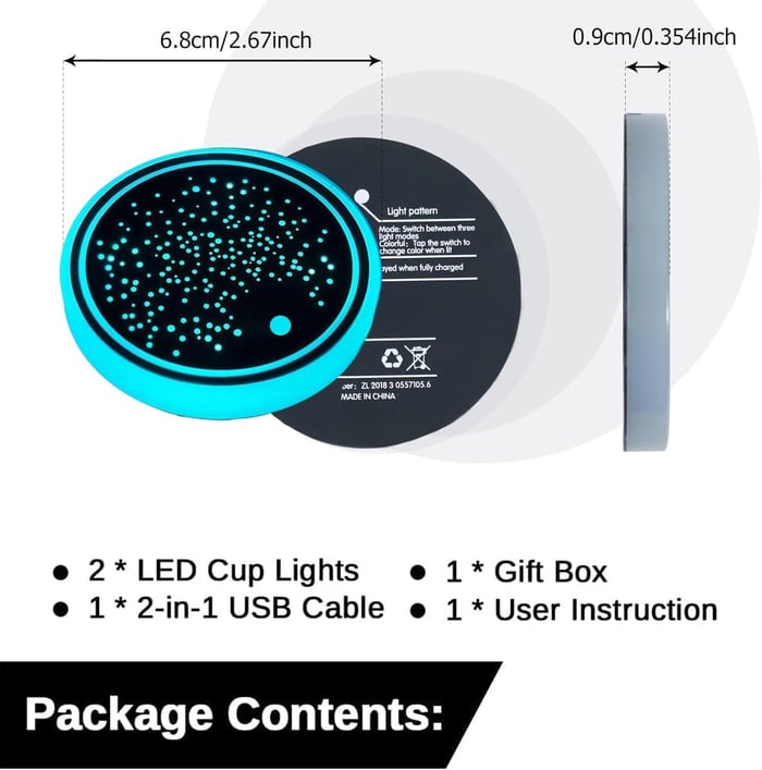 🔥Limited Time 49% OFF ✨LED Car Cup Holder Lights