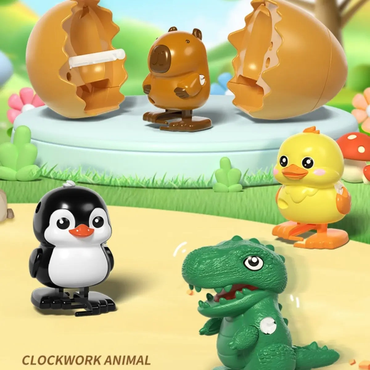LAST DAY 49% OFF🦖 Wind-Up Jumping Dinosaur Toy – Funny Party Favor for Kids