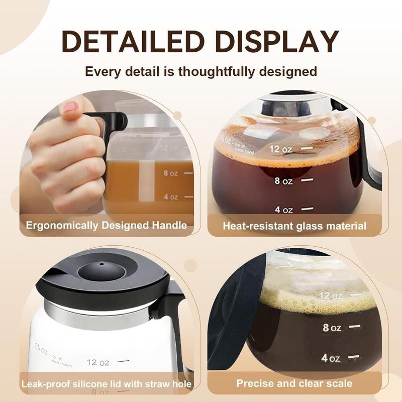 Last Day 49% OFF🔥16oz Glass Coffee Mug – Coffee Pot Style Carafe