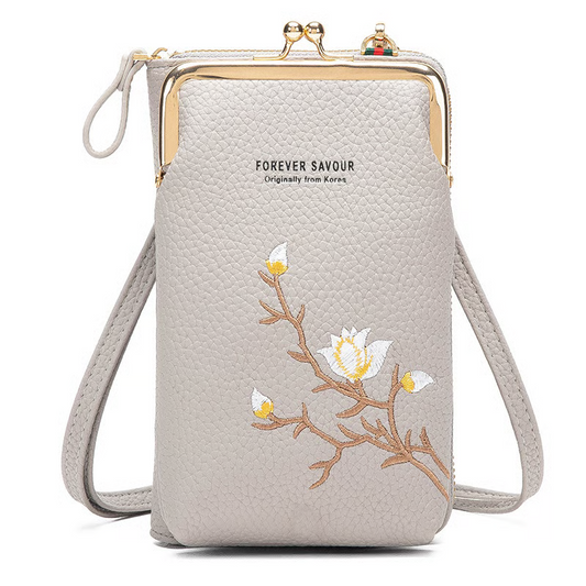 Women Sling Cross-Body Wallet with Mobile Cell Phone Holder