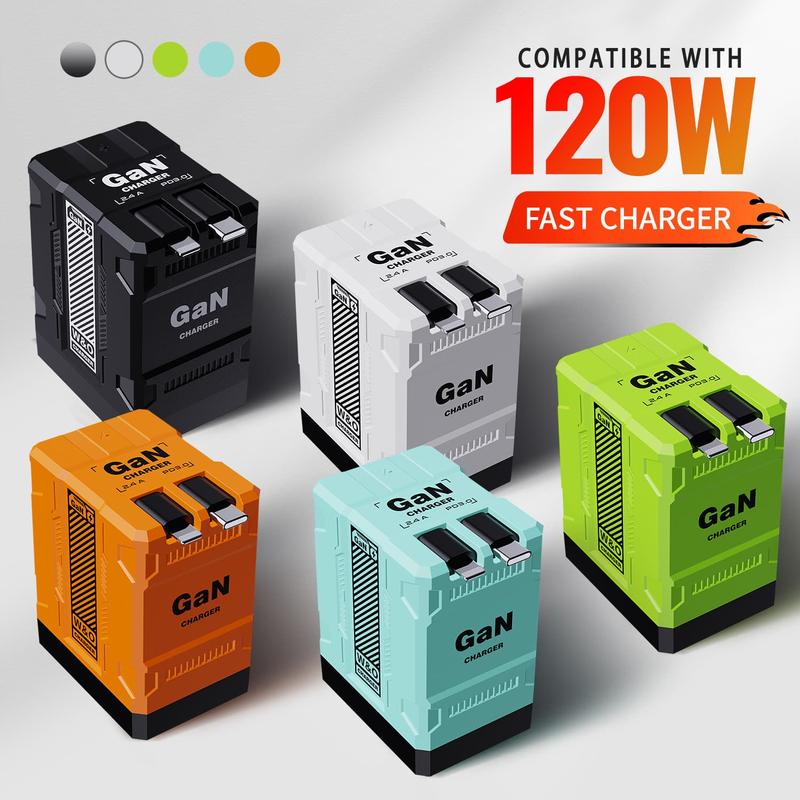 Last Day 49% OFF🔥2-in-1 GaN Compatible 120W Fast Charger