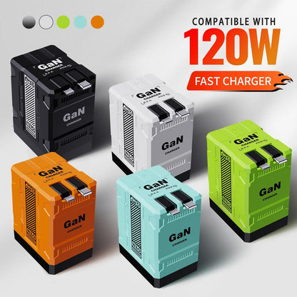Last Day 49% OFF🔥2-in-1 GaN Compatible 120W Fast Charger