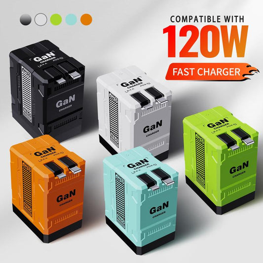 Last Day 49% OFF🔥2-in-1 GaN Compatible 120W Fast Charger