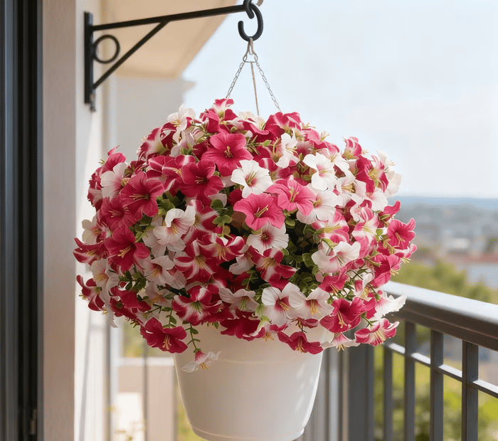⏰Last Day 49% OFF🌱Artificial Flowers for Outdoors, Fake Outdoor Petunias UV Resistant (Zero Pollen Allergies)