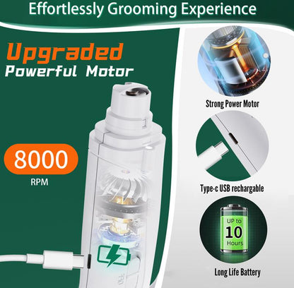Silent Pet Nail Trimmer Set with Led Lights