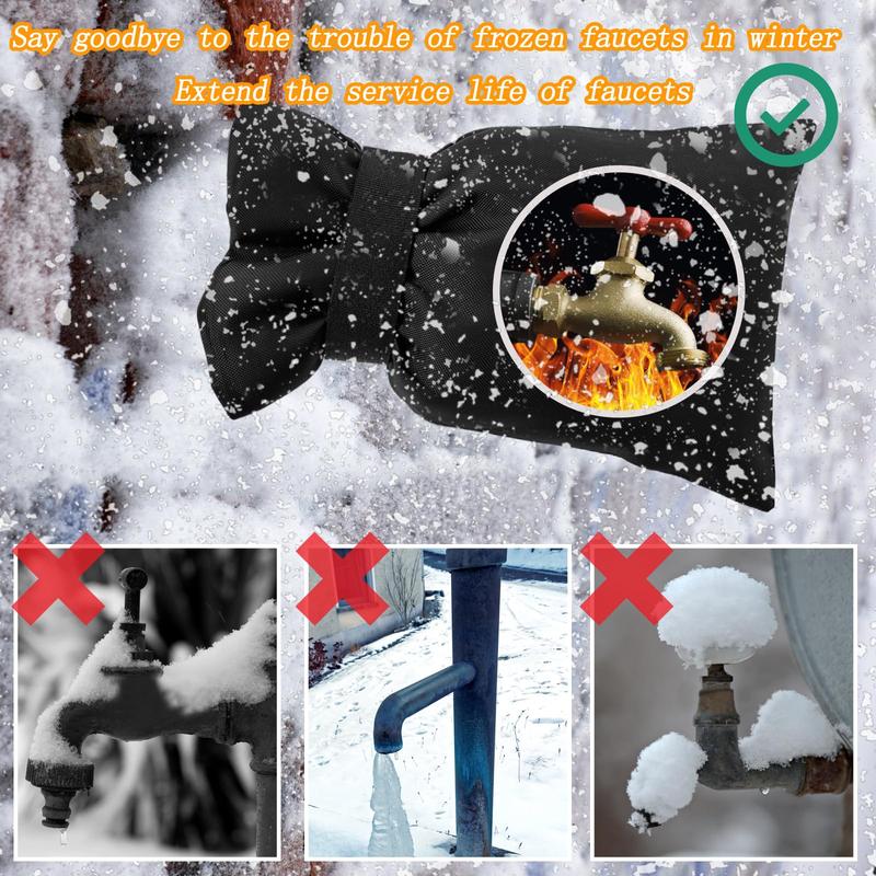 Last Day 49% OFF🔥4 Pack Outdoor Waterproof Faucet Covers with Reflective Strips