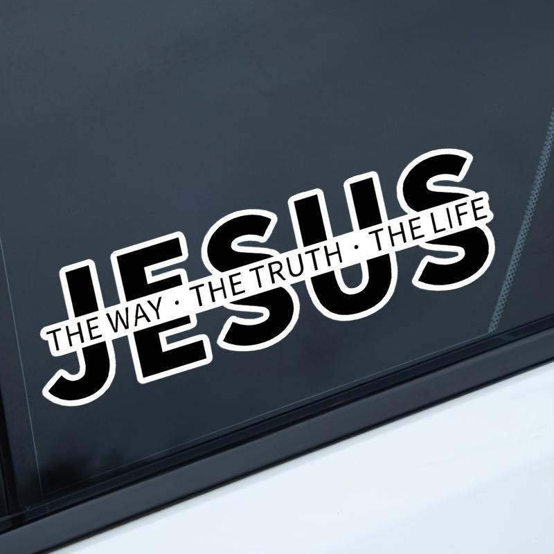 💥Jesus-The Way The Truth The Life Christian Vinyl Decal Car Sticker
