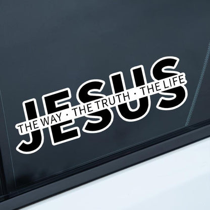 💥Jesus-The Way The Truth The Life Christian Vinyl Decal Car Sticker