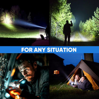 LED Rechargeable Tactical Laser Flashlight High Lumens🔦