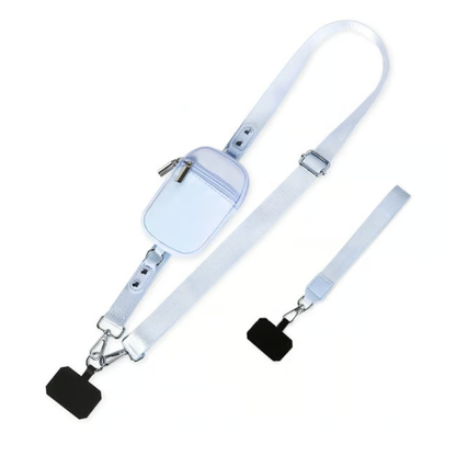 Adjustable Crossbody Phone Wallet Lanyard with Safety Breakaway Clasp