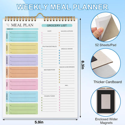 Last Day 49% OFF🔥Meal Planning Pad – Weekly Wall-Mounted Food Planner