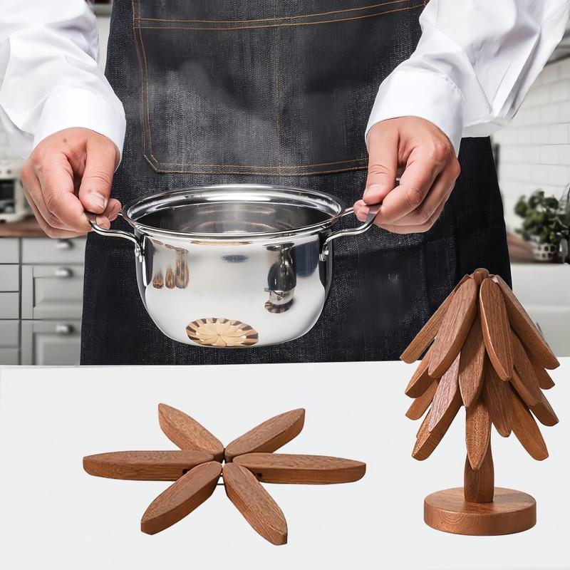 Last Day 49% OFF 🔥Wooden Leaf-Shaped Heat Insulation Placemat