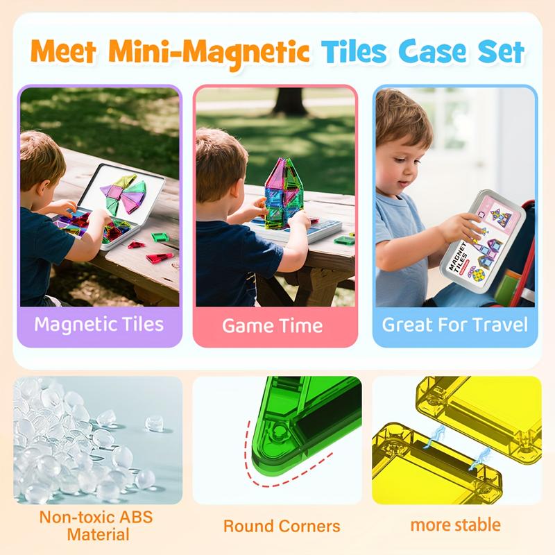 Last Day 49% OFF🔥Mini Magnetic Tile Toys with Iron Box
