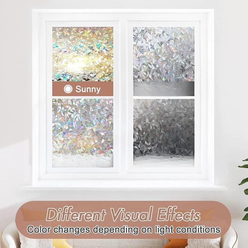 Last Day 49% OFF🔥 Stained Glass Rainbow Film Decorative Window Clings