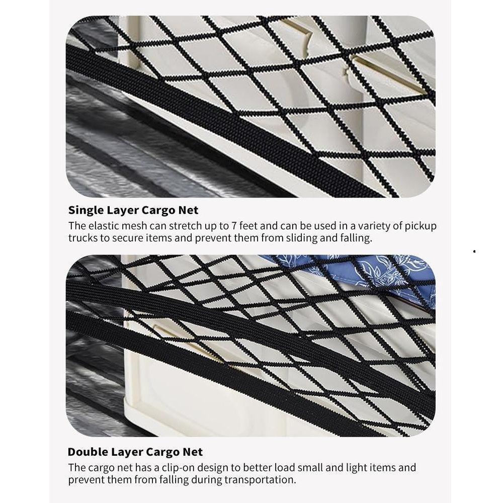 🛻✨Highly Elastic Cargo Net——Simple Truck Bed Cargo Mesh Organizer