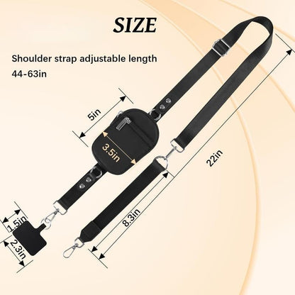 Adjustable Crossbody Phone Wallet Lanyard with Safety Breakaway Clasp
