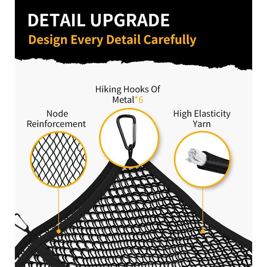 🛻✨Highly Elastic Cargo Net——Simple Truck Bed Cargo Mesh Organizer