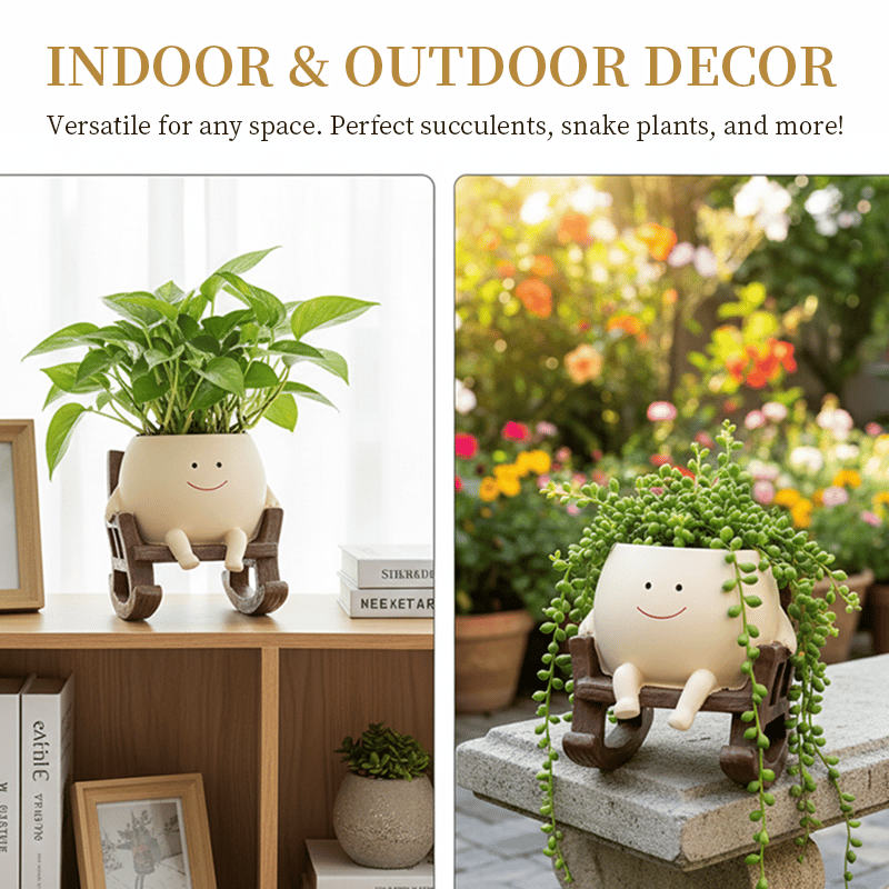 Last Day 49% OFF🔥Smily Face Garden Planter Pot