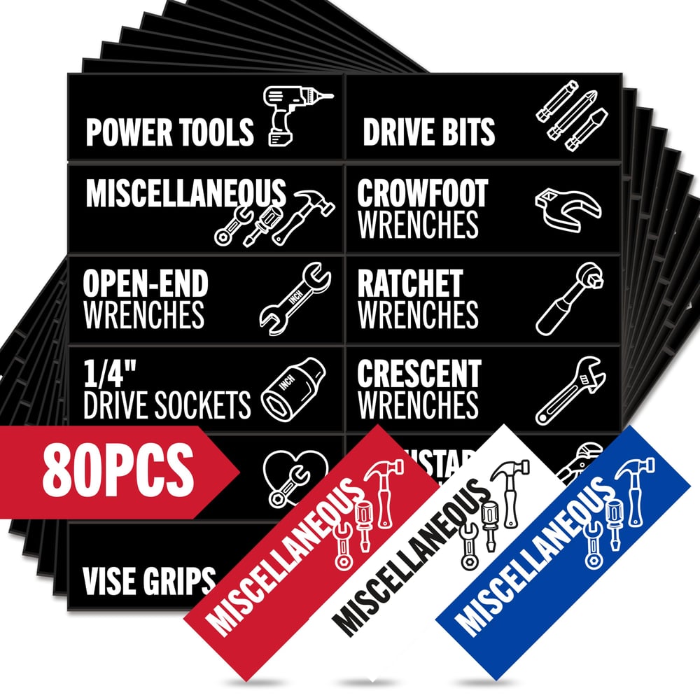 Last Day 49% OFF🔥80-Piece Magnetic Toolbox Labels Kit