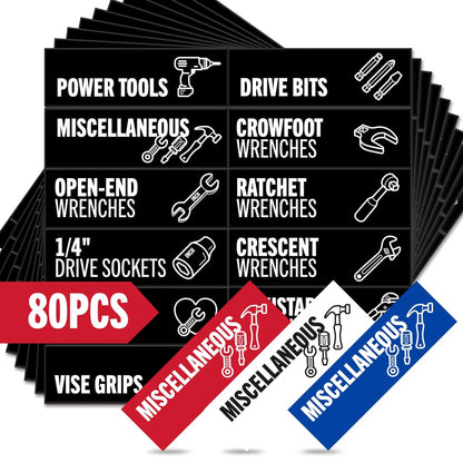Last Day 49% OFF🔥80-Piece Magnetic Toolbox Labels Kit