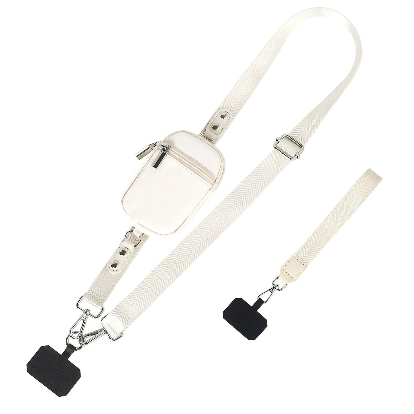 Adjustable Crossbody Phone Wallet Lanyard with Safety Breakaway Clasp