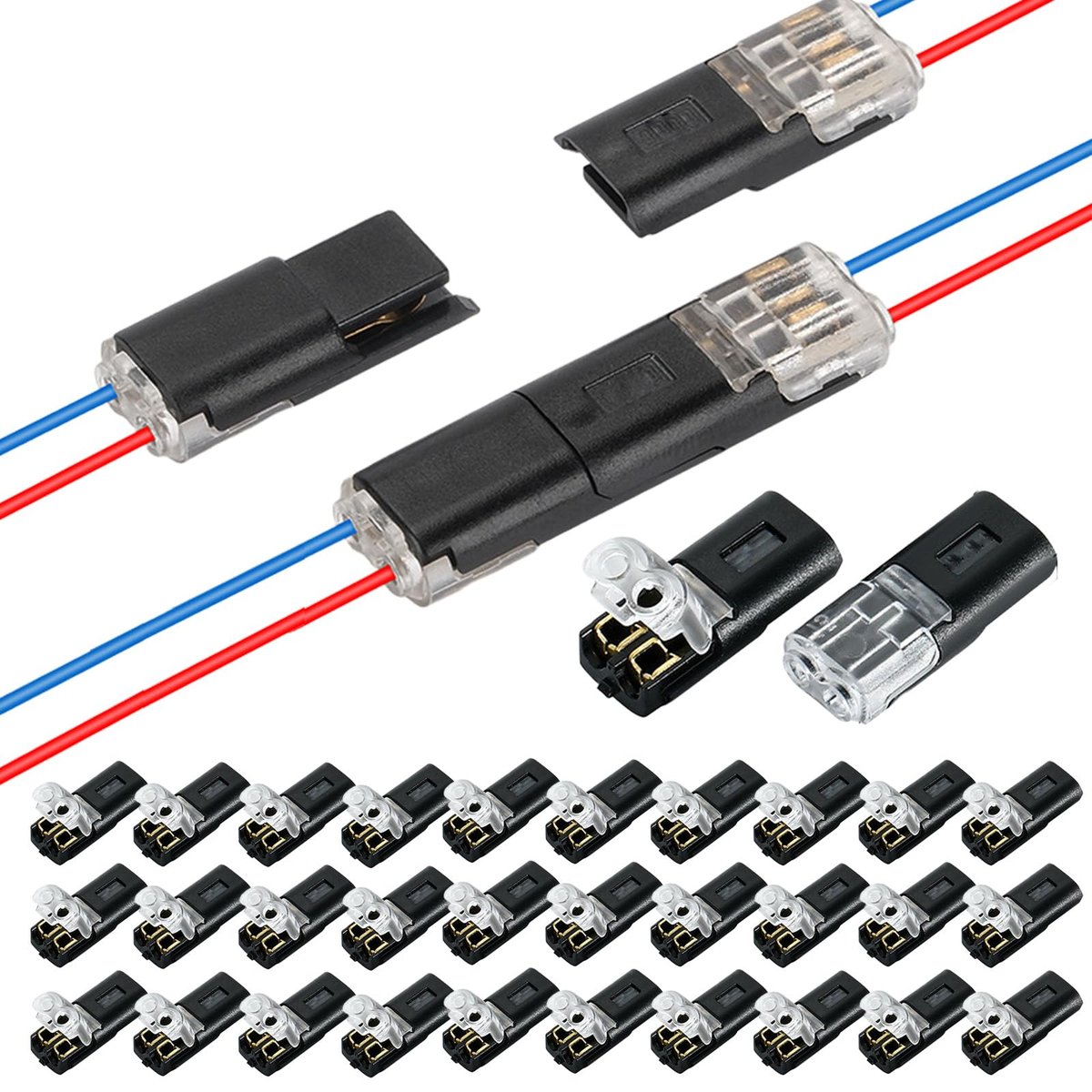Last Day 49% OFF🔥Double-Wire Plug-in Connector Led Light Strip Connectors 2 Pin