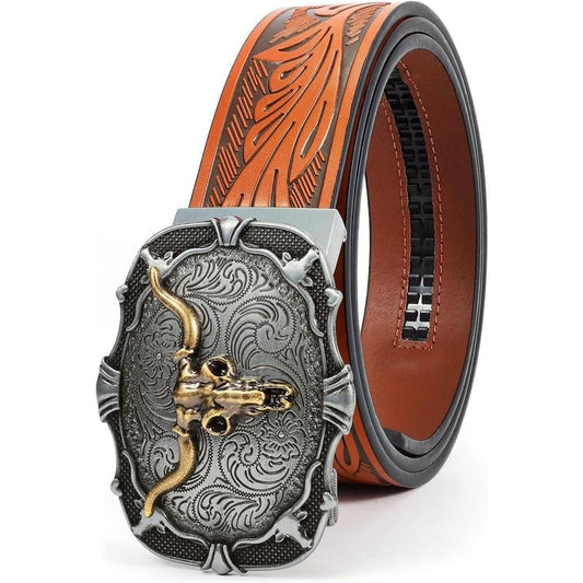 Adjustable Ratchet Western Belt (With Western Buckle)