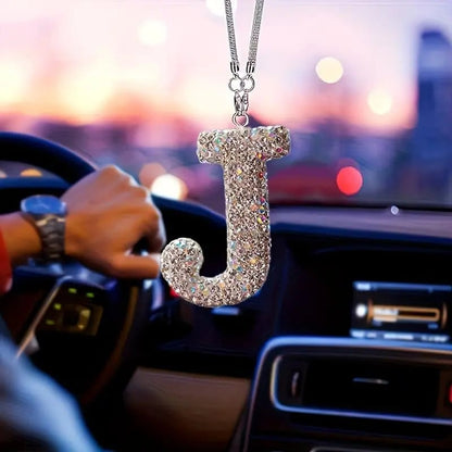 🎁The Most Romantic Gift of 2026 ✨Rhinestone Letter Design Car Pendant