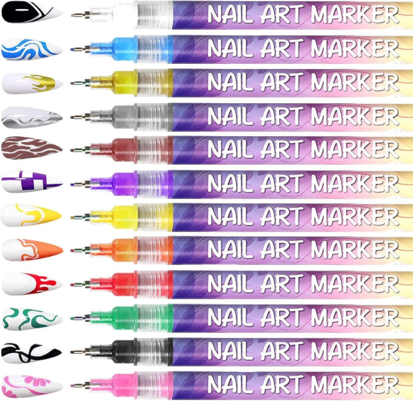🔥Last Day 49% OFF 🎨DIY Nail Art Pens for Kids – Safe, Odorless & Mess-Free Fun! 💅（12 Colors)