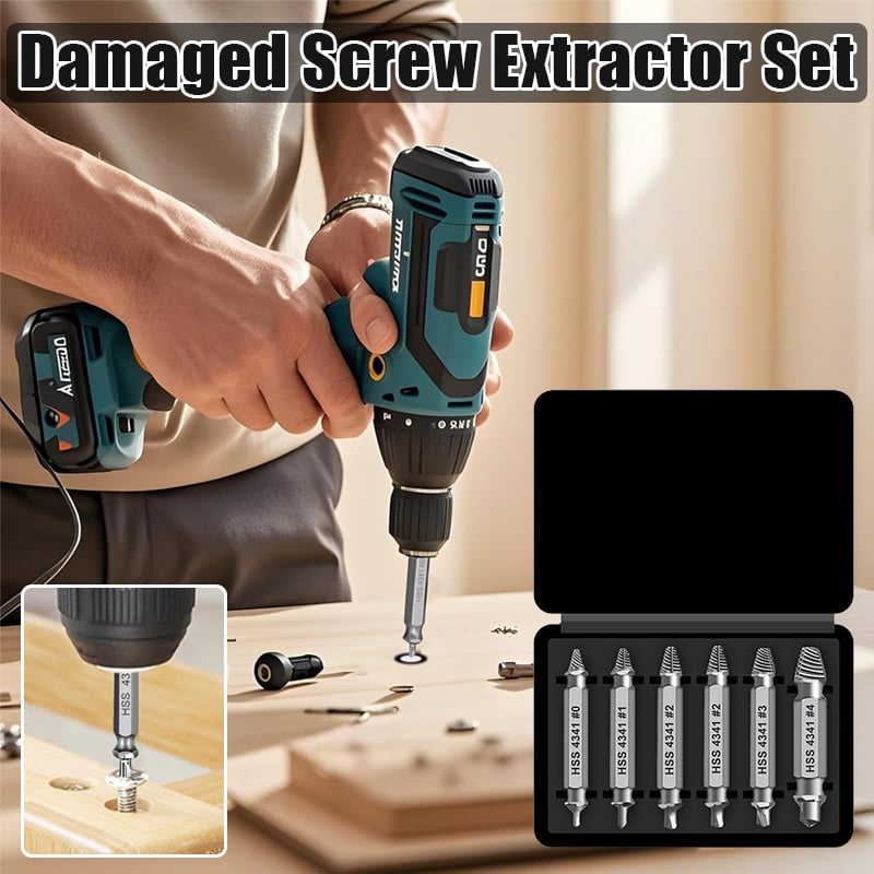 Last Day 49% OFF🔥🔧 Damaged Screw Extractor Set – Remove Stripped Screws in Seconds