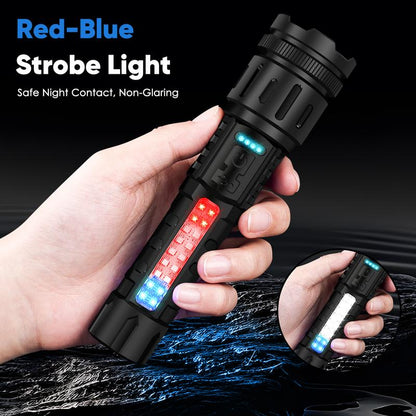 LED Rechargeable Tactical Laser Flashlight High Lumens🔦